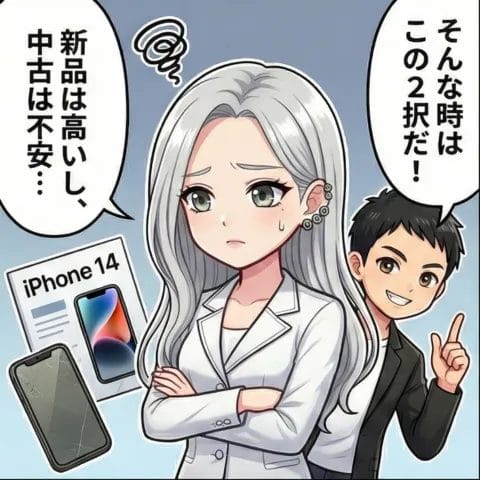 認定中古品 4コマ漫画 1コマ目 | 安く買う匠 認定中古品 4コマ漫画 1コマ目