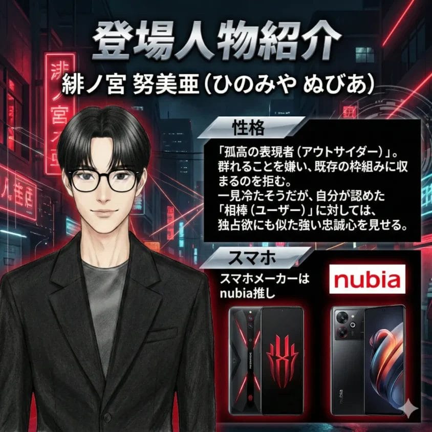 登場人物紹介nubia hinomiya