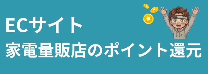 ECサイト家電量販店のポイント還元